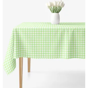 ubrus Hranatý teflonový ubrus - Zelené kostičky 80 x 80 cm