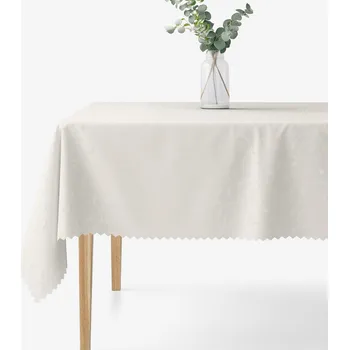 ubrus Sváteční hranatý teflonový ubrus - smetanový s velkými ornamenty 80 x 80 cm