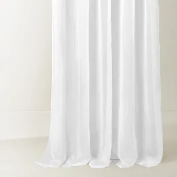 Uchycení záclony a závěsu Hladký voál - bílý 300 cm