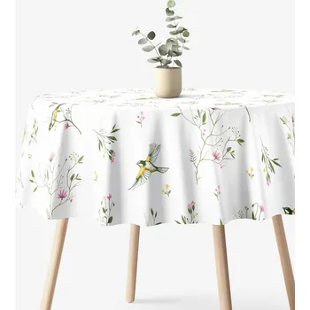 ubrus Kulatý ubrus 100% bavlněné plátno - Život v přírodě Ø 100 cm