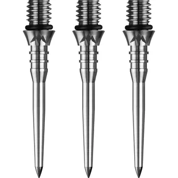 Příslušenství pro šipky Mission Kovové hroty - Titan Pro - Grooved - Silver - 26 mm