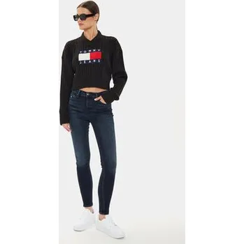 Pánský svetr Tommy Jeans Svetr Center Flag DW0DW18528 Černá Relaxed Fit M