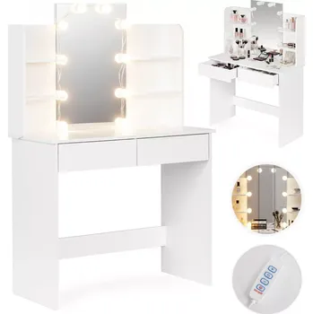 Ložnice toaletní stolek s LED osvětlením a zrcadlem modernhome