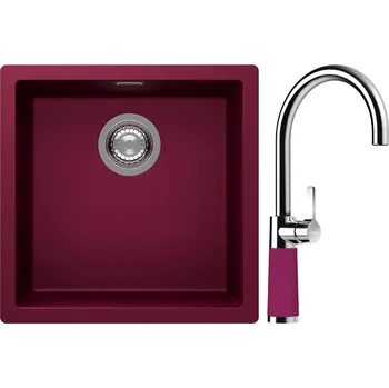 Kuchyňský dřez Set Schock S13-6 (dřez Kaia N-100 Berry + baterie SC-520 Berry)
