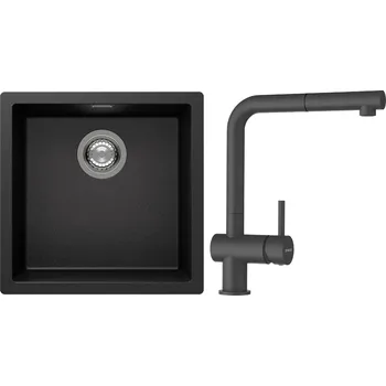 Kuchyňský dřez Set Schock S13-2 (dřez Kaia N-100 Stone + baterie Epos.120 Stone)