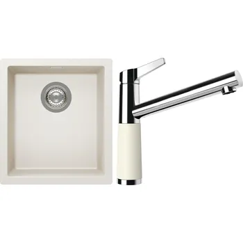 Kuchyňský dřez Set Schock S12-4 (dřez Kaia N-100S Magnolia + baterie SC-510 Magnolia)