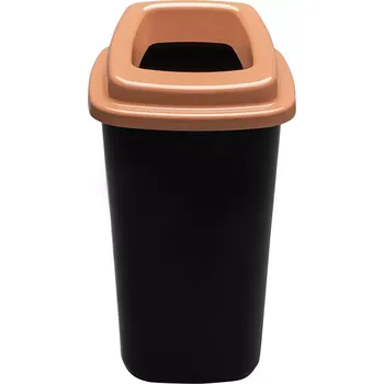 Odpadkový koš Plastový koš na tříděný odpad, 45 l, hnědá