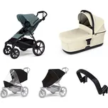 Městský kočárek Thule Urban Glide 4-wheel Mid blue + korbička Soft beige AKČNÍ SET 5V1