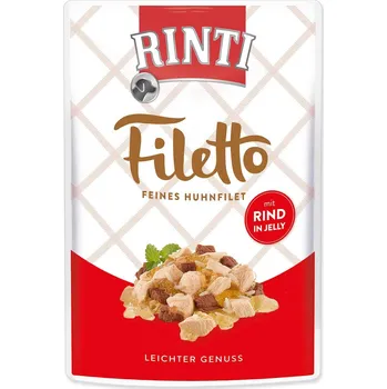 Krmivo pro psa Finnern Rinti Filetto Adult kuře & hovězí v želé 100 g