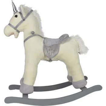 Dětské zboží Infantastic Houpací jednorožec, 74 x 30 x 64 cm, stříbrný