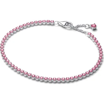 Oblečení a móda PANDORA Tenisový náramek s růžovými zirkony 20