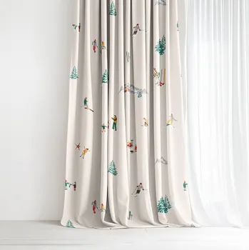 Závěs Bavlněný závěs - Zimní radovánky 140x150 cm