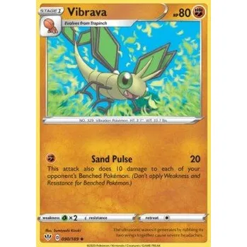 Karetní hra Pokémon DAA 090/189 Vibrava - Darkness Ablaze Stav: Near Mint, Verze: REVERSE HOLO