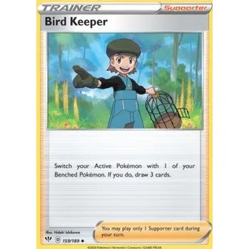 Karetní hra Pokémon DAA 159/189 Bird Keeper - Darkness Ablaze Stav: Near Mint, Verze: REVERSE HOLO