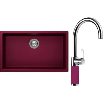 Kuchyňský dřez Set Schock S15-6 (dřez Kaia N-100XL Berry + baterie SC-520 Berry)