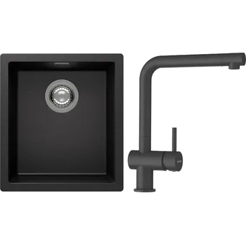 Kuchyňský dřez Set Schock S12-1 (dřez Kaia N-100S Stone + baterie Epos Stone)