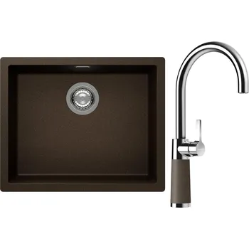 Kuchyňský dřez Set Schock S14-6 (dřez Kaia N-100L Bronze + baterie SC-520 Bronze)