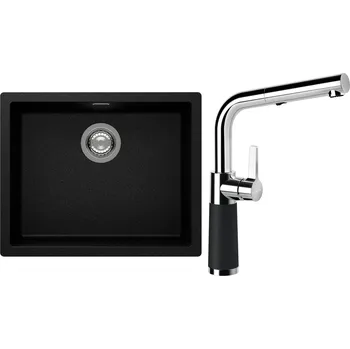 Kuchyňský dřez Set Schock S14-11 (dřez Kaia N-100L Magma + baterie SC-540.120 Magma)