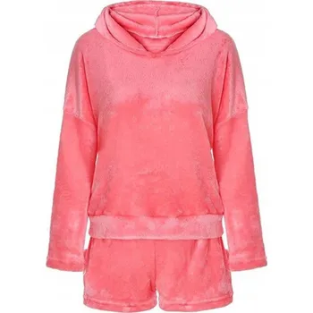 Dámské pyžamo Dámské pyžamo dvoudílné s kapucí teplé měkké komplet velikost M