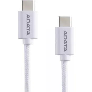 Počítač pletený kabel usb‑c na usb‑c 100 w, 1 m, bílý