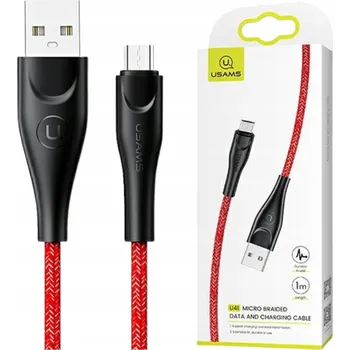 Datový kabel Kabel Usams USB - microUSB typ B 1 m červený