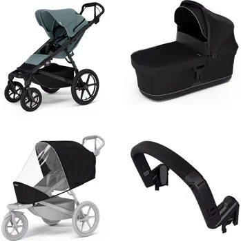 Kočárek Městský kočárek Thule Urban Glide 4-wheel Mid blue + korbička Black AKČNÍ SET 4V1