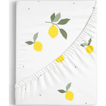 Prostěradlo Bavlněné napínací prostěradlo - Citrony 80 x 160 cm