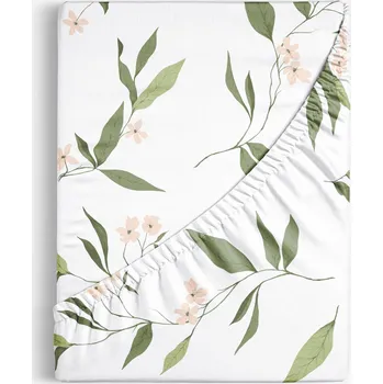 Prostěradlo Bavlněné napínací prostěradlo - Vůně jasmínu 90 x 200 cm