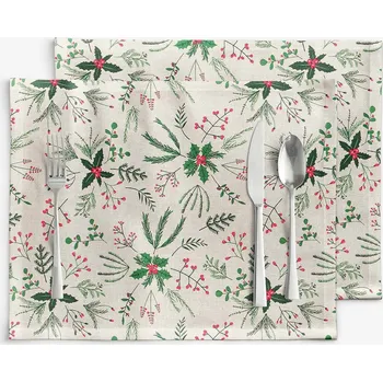 ubrus Prostírání na stůl Valencia - Lesní větvičky - sada 2ks 30 x 40 cm