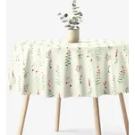 Kulatý teflonový ubrus - Polní květiny Ø 160 cm