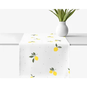 ubrus Běhoun na stůl 100% bavlněné plátno - Citrony 20x120 cm