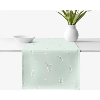ubrus Běhoun na stůl 100% bavlněné plátno - Konvalinky 35x160 cm