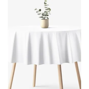 ubrus Kulatý ubrus 100% bavlněné plátno - bílý Ø 100 cm