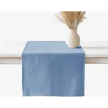 Běhoun na stůl ze lněné směsi - modrý 50x160 cm