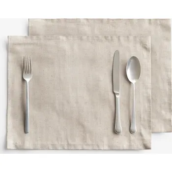 ubrus Prostírání na stůl ze lněné směsi - režné - sada 2ks 30 x 40 cm