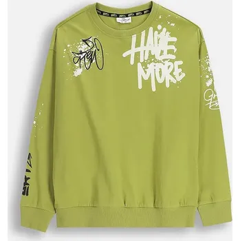 Chlapecká mikina Dětská bavlněná mikina Coccodrillo ZC5143102SBJ zelená 81X, vel. 128