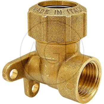 Vodovodní potrubí Koleno k Uchycení na zeď s přípojem 1/2", vnější trubka Ø 20 mm