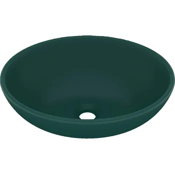 Umyvadlo Umyvadlo na desku oválné VidaXL Bathroom 33 cm zelené