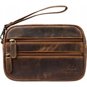 Kabelka Paolo Peruzzi pánská taštička do ruky T-129 hnědá