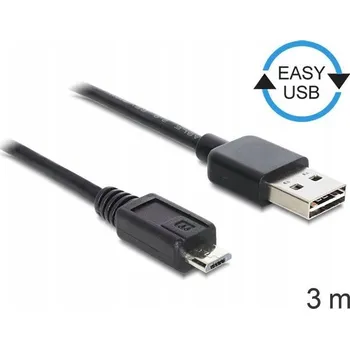 Datový kabel Kabel Delock USB - microUSB typ B 3 m černý
