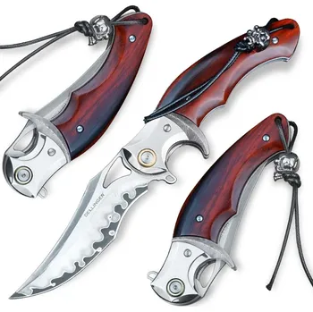 lovecký nůž Zavírací outdoorový doplněk Dellinger Spett Japan SKD11 Steel s rukojetí Ironwood