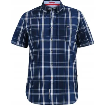 Pánská košile Kostkovaná košile s krátkým rukávem Duke HADSTOCK velká pánská velikost 4XL