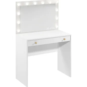 Toaletní stolek Toaletka se zrcadlem REL bílý