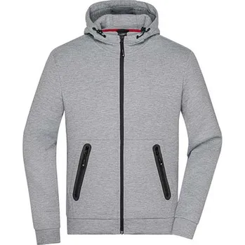 Pánská mikina James&Nicholson Pánská mikina s kapucí JN1144 Light Melange 3XL