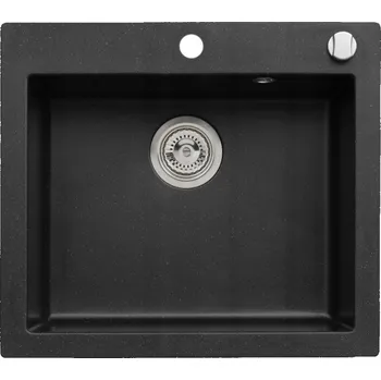 Granitový dřez Jednokomorový granitový dřez Moderno Annie černý