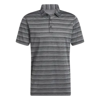 Pánské tričko Adidas Two-Color Striped Golf Polo Shirt L, Black/Grefou, pánské