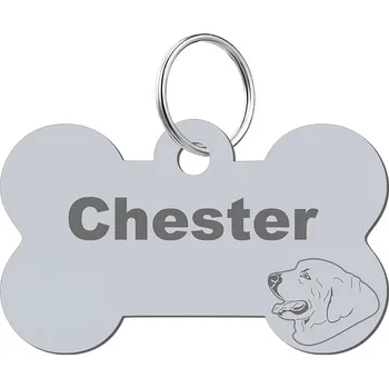 psí známka Adresář, identifikační známka kost ve tvaru kosti Mejk Jewellery stříbrná