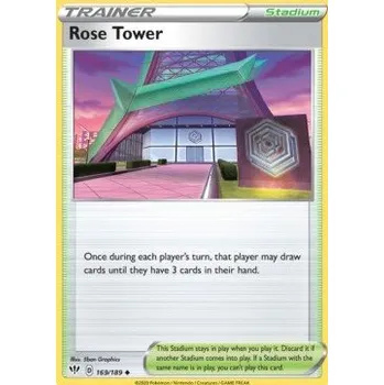 Karetní hra Pokémon DAA 169/189 Rose Tower - Darkness Ablaze Stav: Near Mint, Verze: REVERSE HOLO