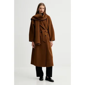 Dámský kabát Vlněný kabát Liviana Conti F5WW69 hnědá 82X, vel. 38