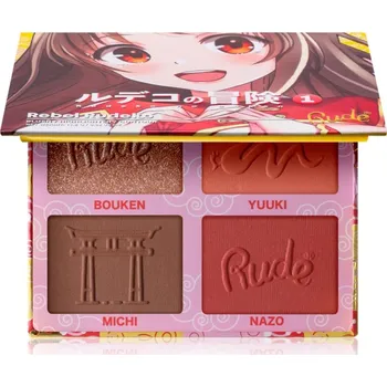 Paletka dekorativní kosmetiky Rude Cosmetics Manga Face Palette multifunkční paleta na obličej odstín Rebel Rudeko 11.2 g